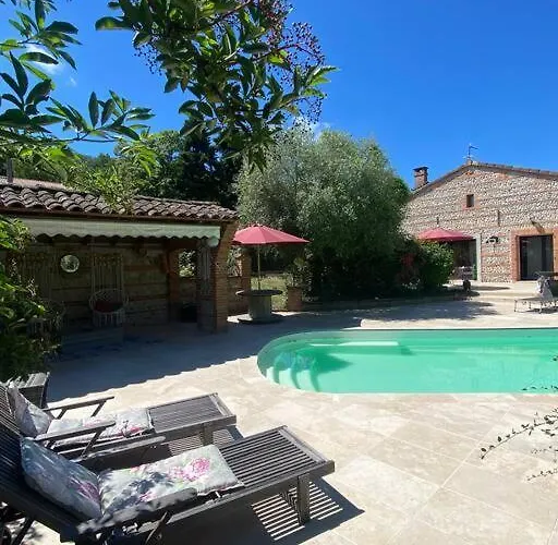 Maison Experience Proche Toulouse 10 Pers, Ambiance Unique Jacuzzi Piscine Bar Villa Lagrace-Dieu